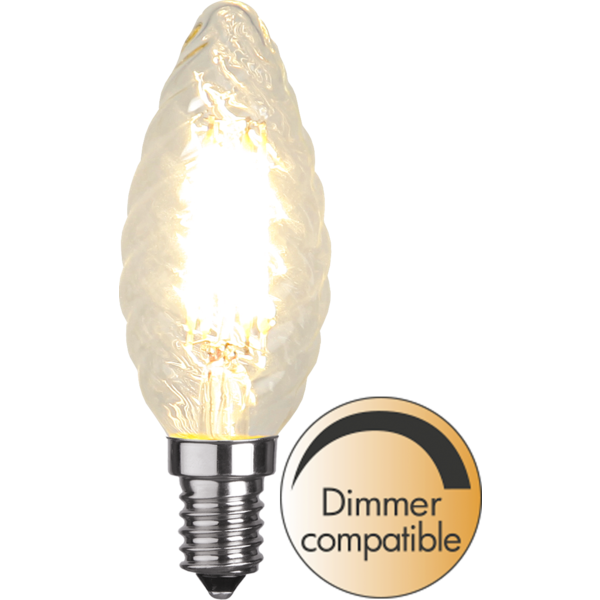 Mignonpære vridd klar 4,2w dim