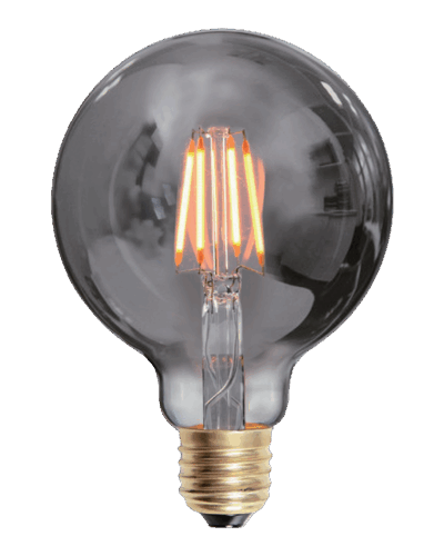 Dekorpære Globe sotet 4w dim.