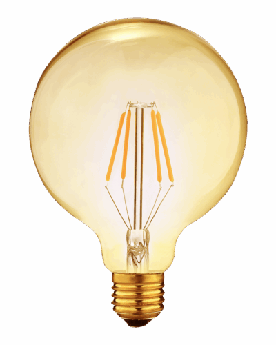 Dekorpære Globe amber 4w dim.